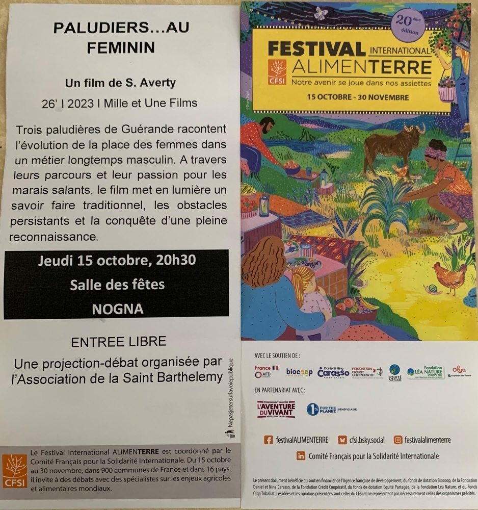 Film "Paludiers...au féminin" à Nogna