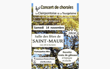 Concert de chorales à Saint Maur le 14 novembre à 20h30